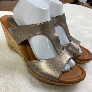 LIKE NEW Euro Soft by‎ Sofft "Farrah" Cork Wedge Sandals, size 11